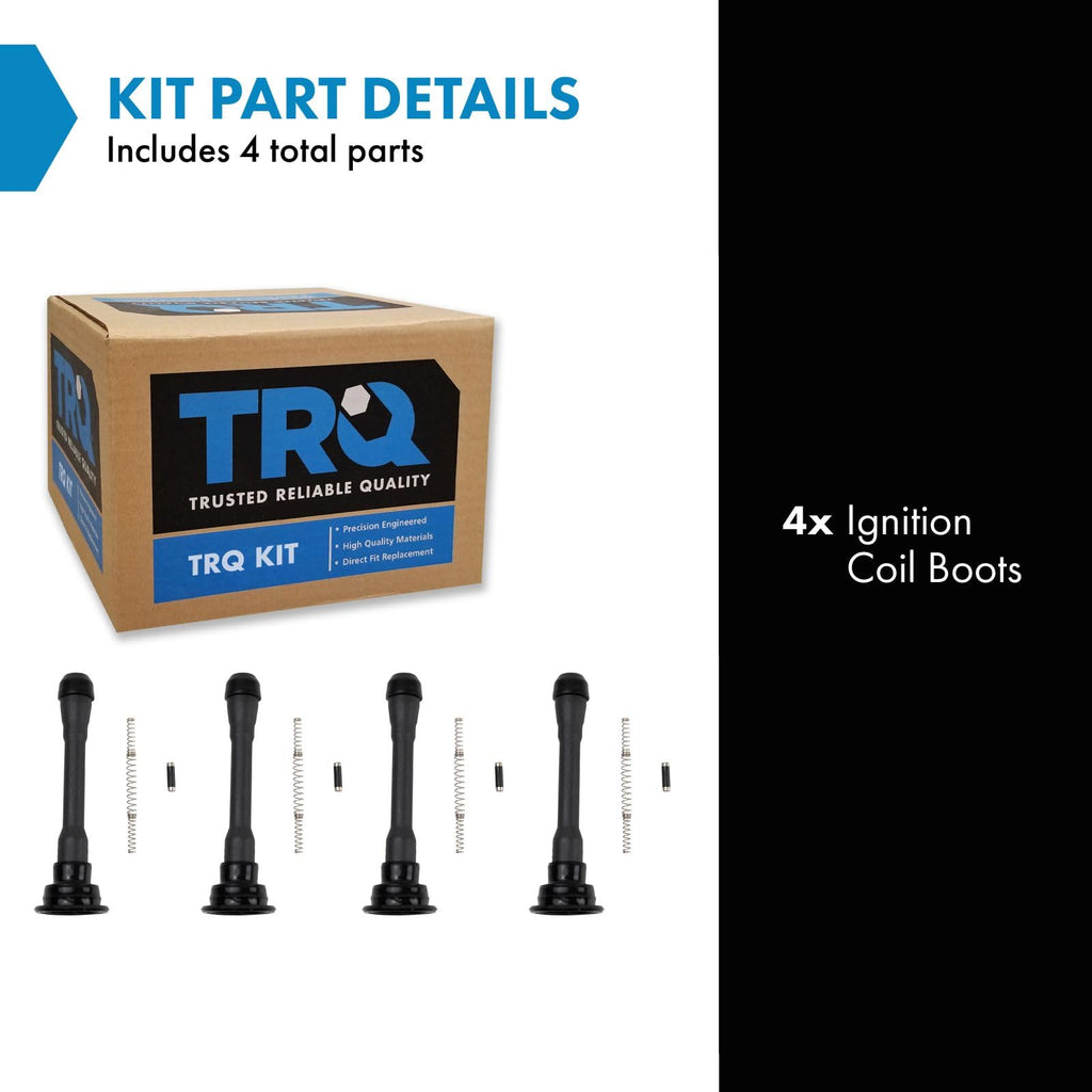 TRQ Engine Ignition Coil Boot Kit Set of 4