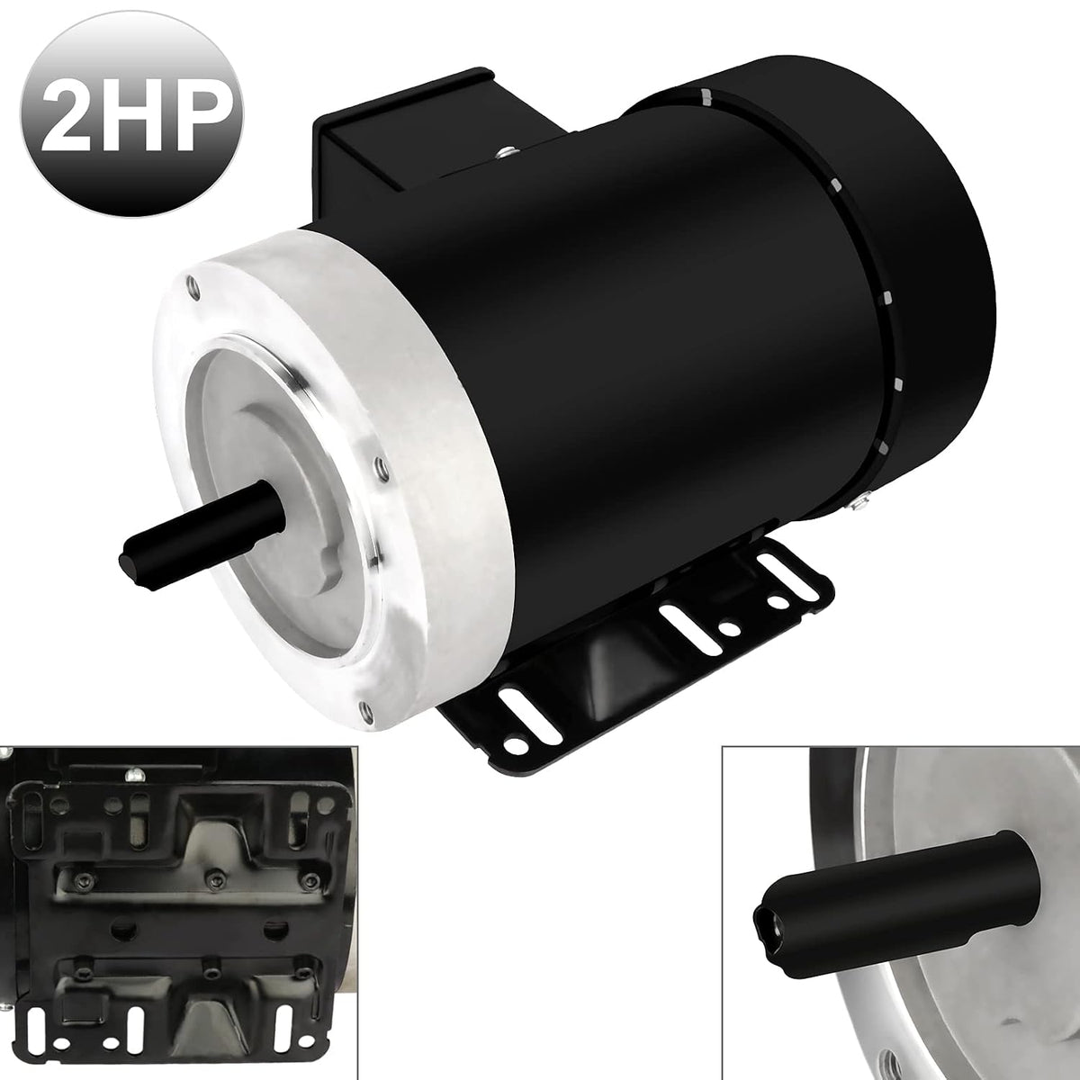 2HP General Electric Motor 3450RPM Three Phase CW/CCW TEFC 230V/460V