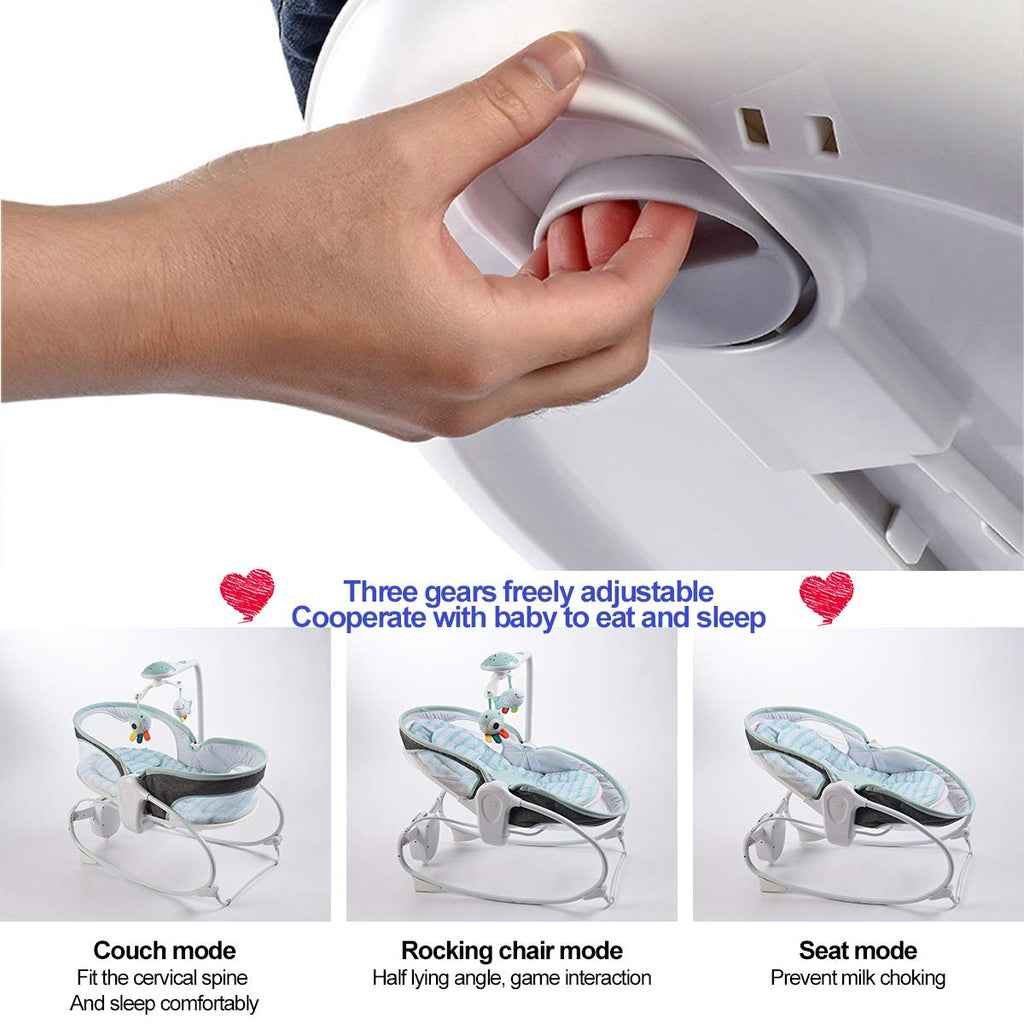 3-in-1 Baby Bouncers, Can sit and Lie Down, Brilliant Bouncer,Rocking Bouncer, Soothing Vibration, 3rd Gear