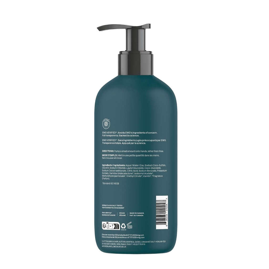 ATTITUDE Hand Soap, EWG Verified, Pine & Sage, 16 oz