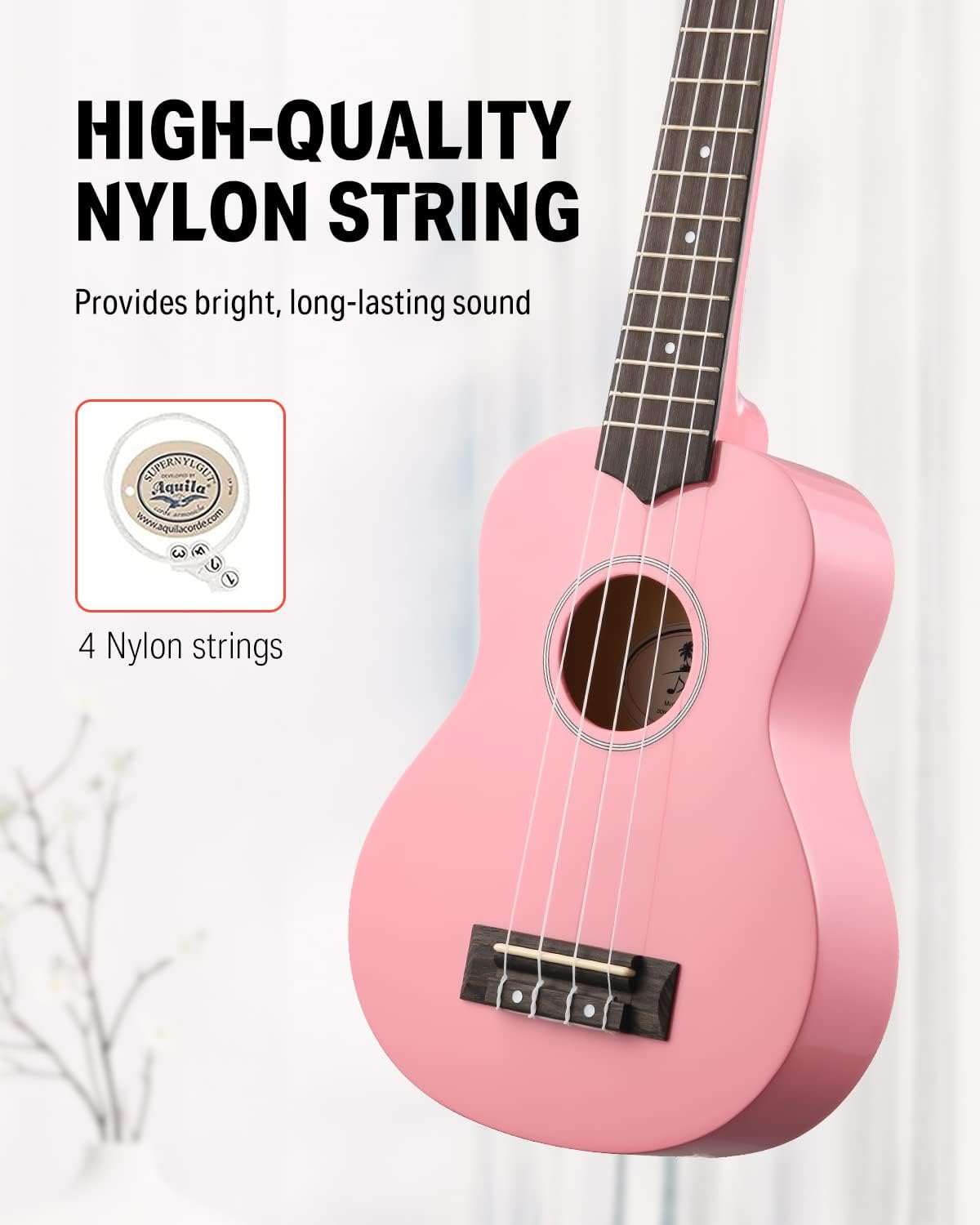 Soprano Ukulele for Beginners 21 Inch Ukelele Starter Bundle Kit with Free Online Lessons Bag Strap String Tuner