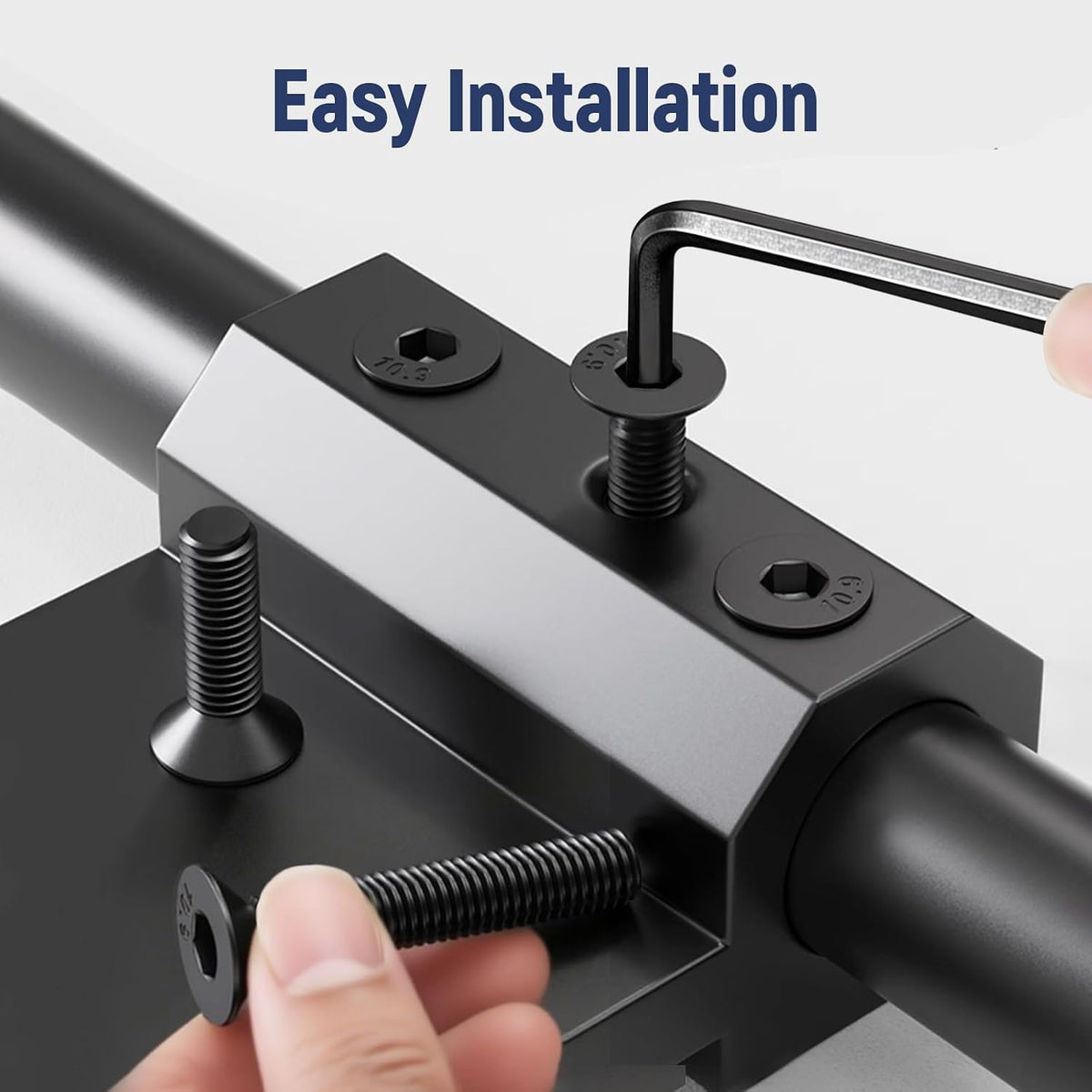 100 Pcs #8-32 x 3/8" Flat Head Socket Cap Machine Screws,Grade 10.9 Alloy Steel Countersunk Bolts,Fully Threaded Allen Hex Drive, Black Oxide Finish