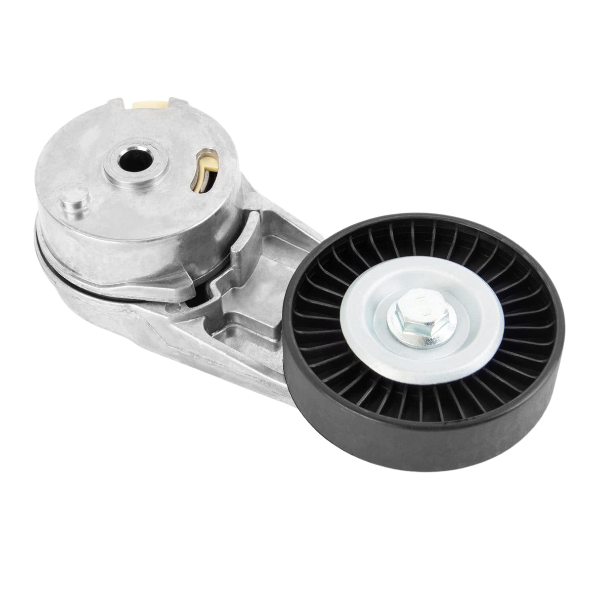 KAX 38177 Belt Tensioner Assembly with Pulley for Equinox, Malibu, Terrain, Cobalt, HHR, Verano, Ion, Cavalier, Vue, G6, Solstice, Classic, Aura, Sky, Regal, G5, L200, 9-3, LaCrosse, Alero, Sunfire