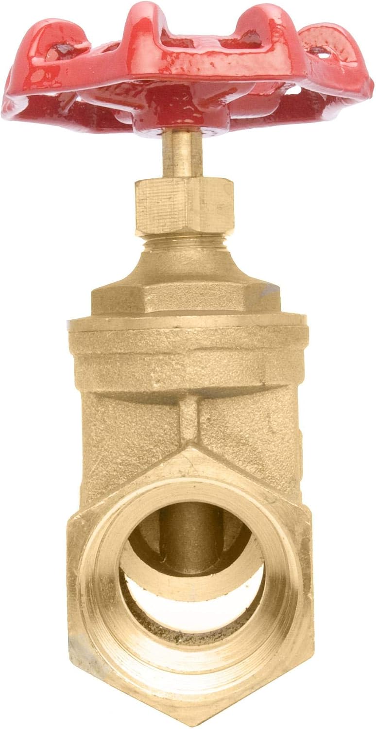 1-1/4" Brass Gate Valve - 200WOG, FxF NPT