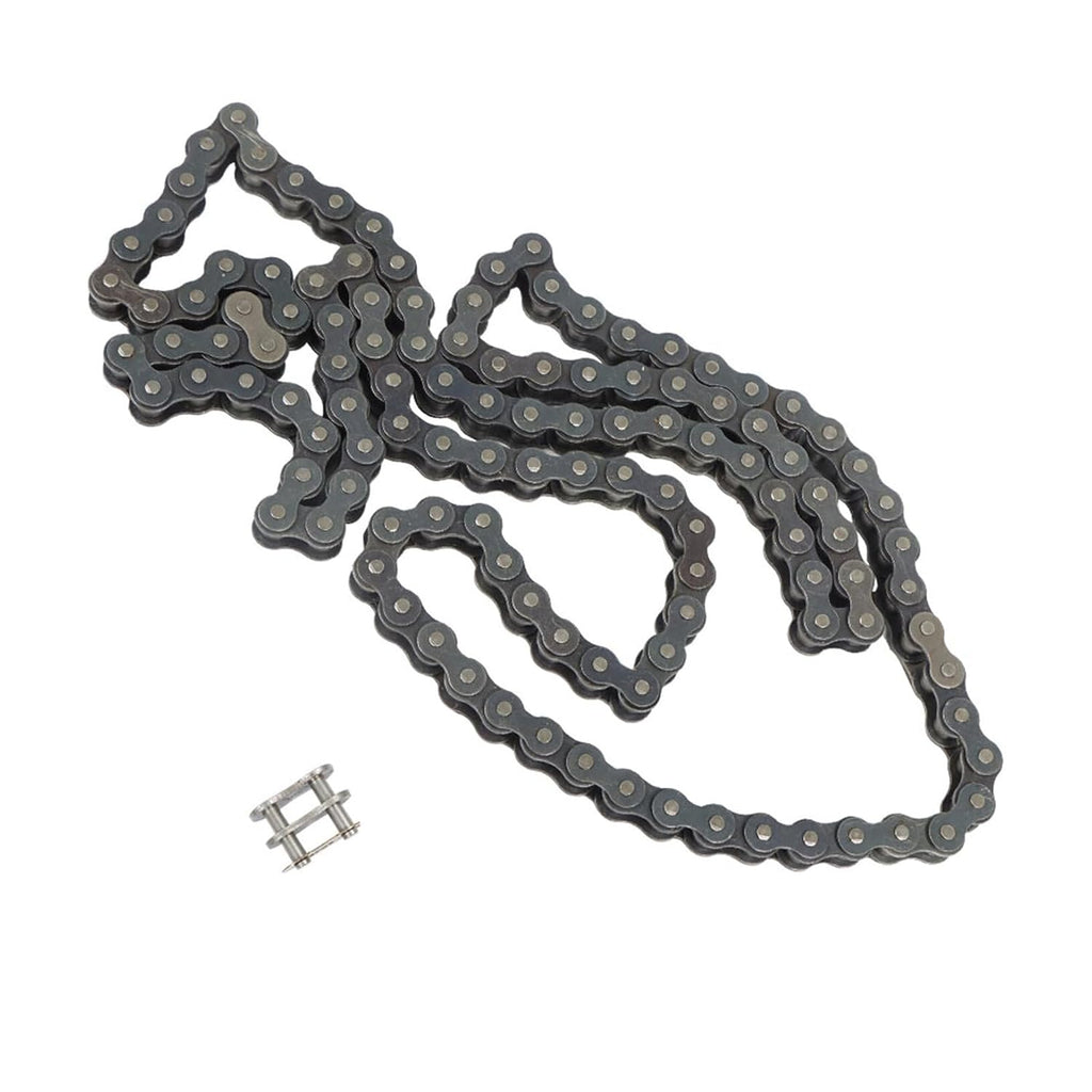 80 Roller Chain Heavy Duty 10FT Chain Comes with Connector 1 Additional Connector Carbon Steel
