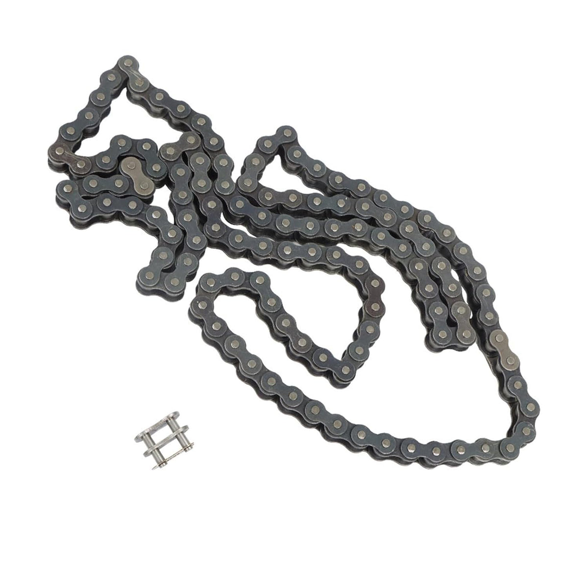 80 Roller Chain Heavy Duty 10FT Chain Comes with Connector 1 Additional Connector Carbon Steel