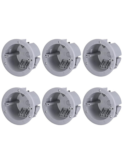 6-Pack 18 Cubic Inch Single Gang Old Work Round Electrical Box | Device Box, PPO Electrical Junction Box for Pendant