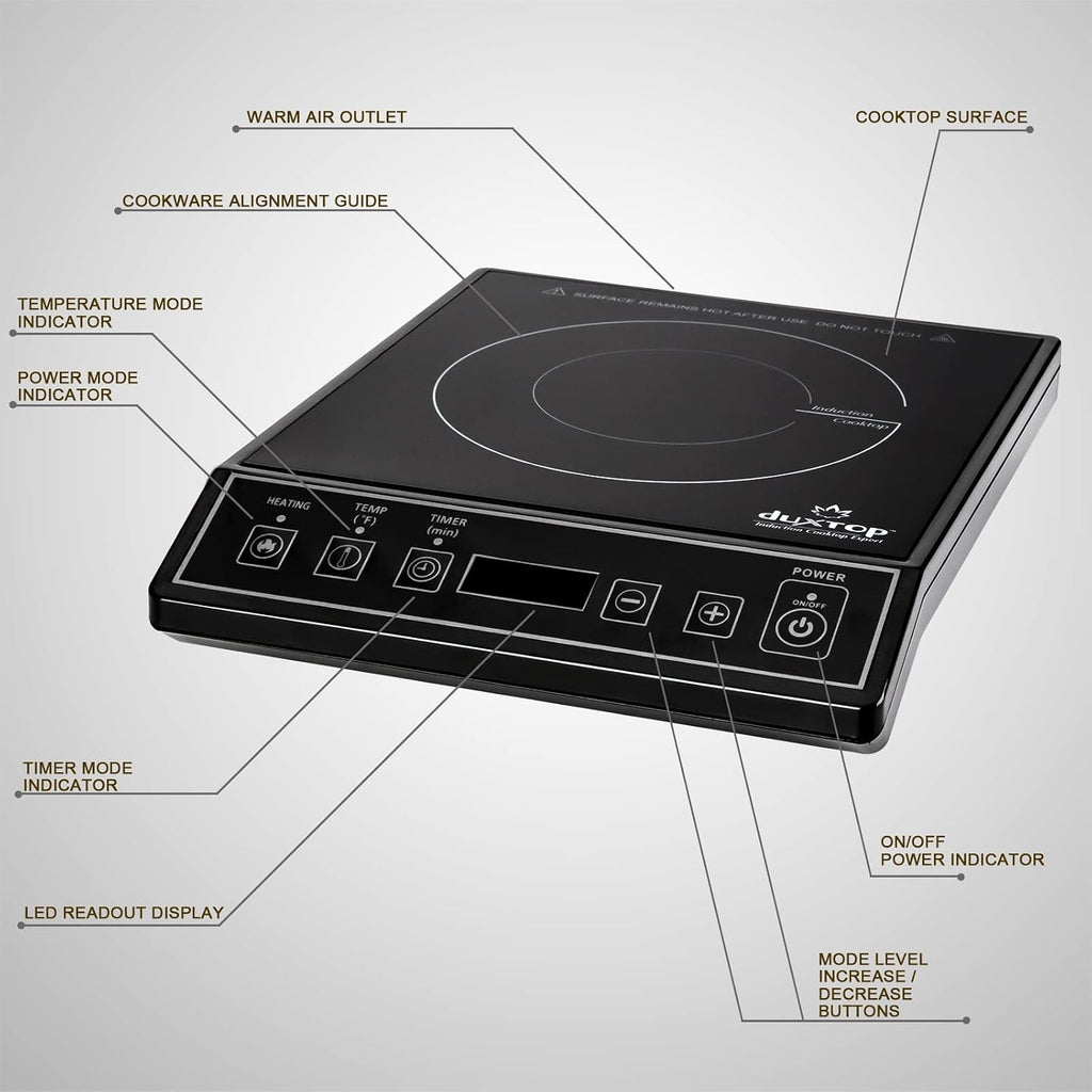 1800W Portable Induction Cooktop Countertop Burner, Black 9100MC