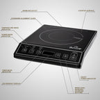 1800W Portable Induction Cooktop Countertop Burner, Black 9100MC