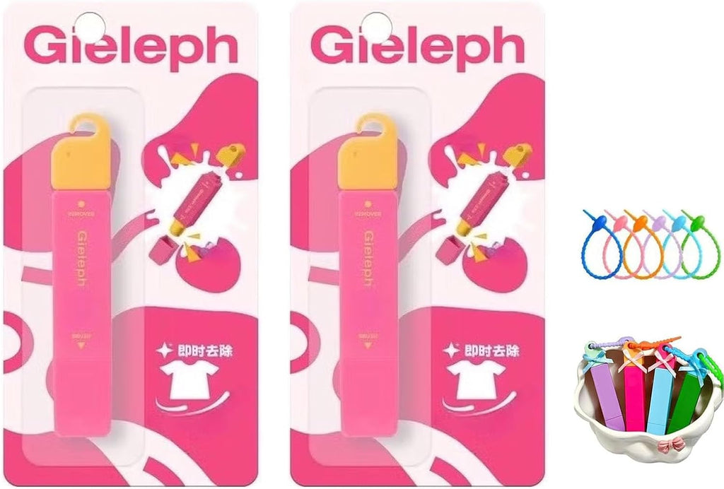 Gieleph Stain Remover, 3-Second Stain Remover Pen for Clothes, 12ml On-the-Go Spot Cleaner, Double Head Instant