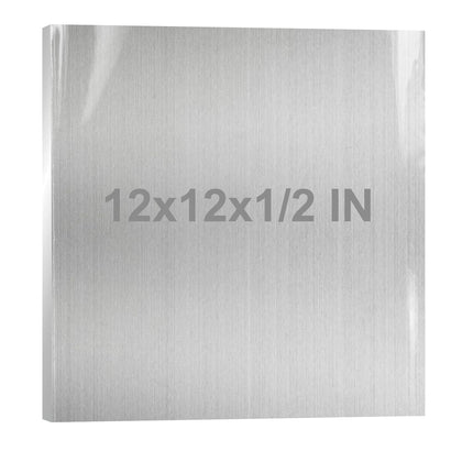 6061 Aluminum Sheet Plate Metal 11.8x11.8x1/2 Inch Flat Plate 300x300x12mm Thick Aluminum Sheet with Protective Film