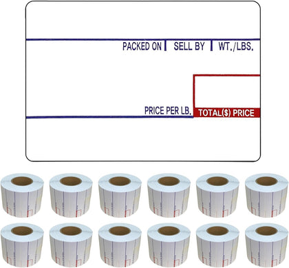 LST-8010 Printing Scale Label, 58 x 40 mm, UPC 12 Rolls of 700 Labels