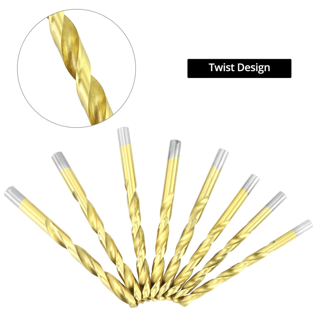 QWORK 29Pcs Cobalt Drill Bit Set, 1/16"-1/2" M35 HSS Heavy Duty Twist Bits