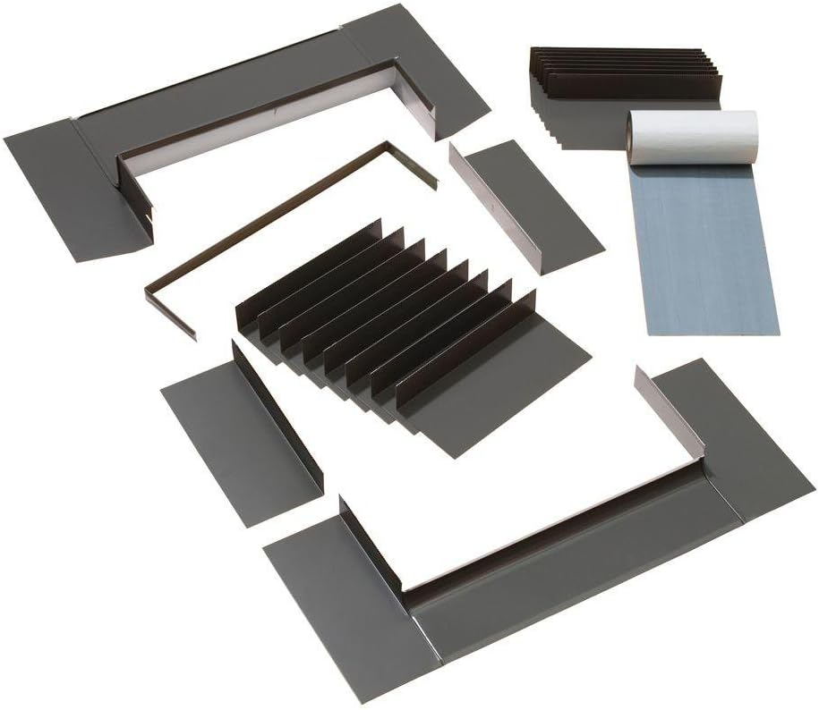EDL C06 0000B Skylight Flashing, C01/C04/C06 Low-Profile Shingle Roof Flashing w/Adhesive Underlayment for Deck Mount