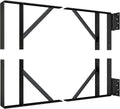 Heavy Duty Anti-Sag Gate Hardware Kit - Steel Brackets with Welded Hinges for Wooden Fence, Driveway, Corral Gates