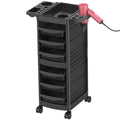 7-Layer Salon Trolley Cart with 6 Drawers for Hair Stylist | Professional Salon Rolling Cart with Wheels, Portable