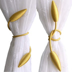 2-Pack Creative Curtain Tiebacks Random Modelling Curtain Holdbacks Eelicate Simple Type, Gold