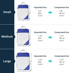 Compression Packing Cubes 6 Set, Compressible Space-Saving Packing Cubes for Travel - Compression Bags, Luggage