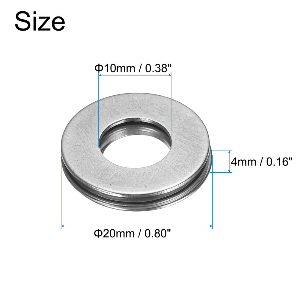 uxcell NTA613+2TRA Needle Roller Thrust Bearings with Washers, 10mm Bore