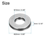 uxcell NTA613+2TRA Needle Roller Thrust Bearings with Washers, 10mm Bore