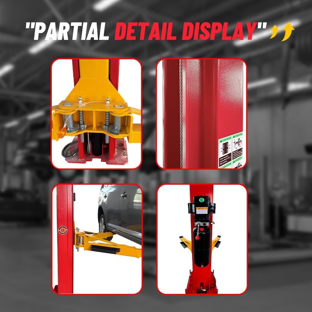 2 Post Lift 11000lbs Car Lift 220V Two Post Lift Auto Lifts 2 Post Auto Truck Clear Floor Hoist(KT-M110)