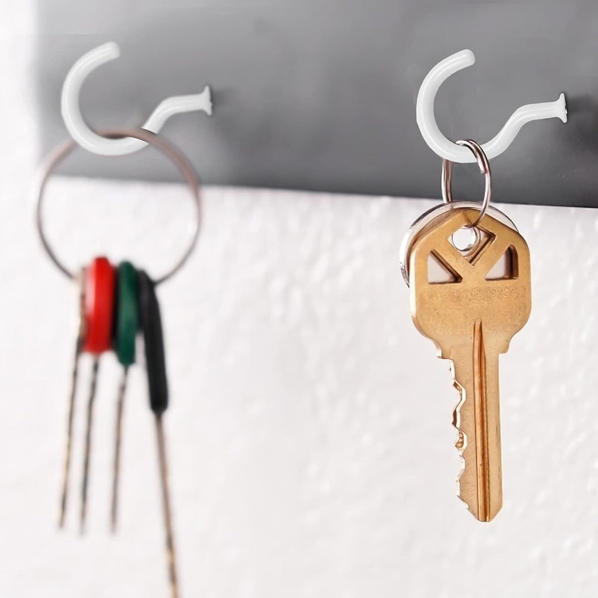 Cup Screw Hooks,3/4 inch Vinyl Coated Ceiling160 Pack Screw in Hooks Plant Hanger Wind Chimes Kitchen Cup Hooks Great