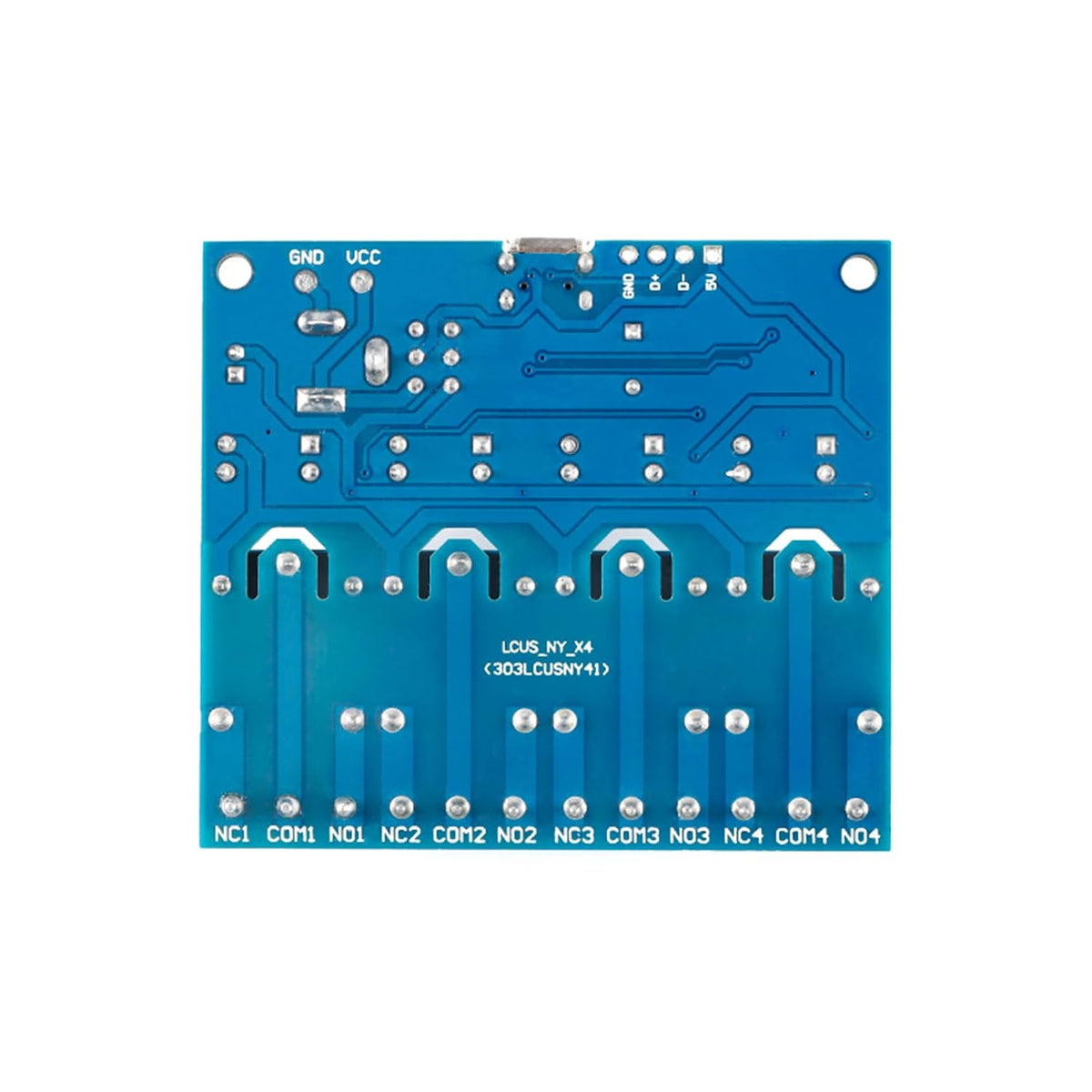 LCUS-4 USB Relay Module 4 Channel with Overcurrent Protection for Home Automation, Serial Control, Intelligent USB Switch