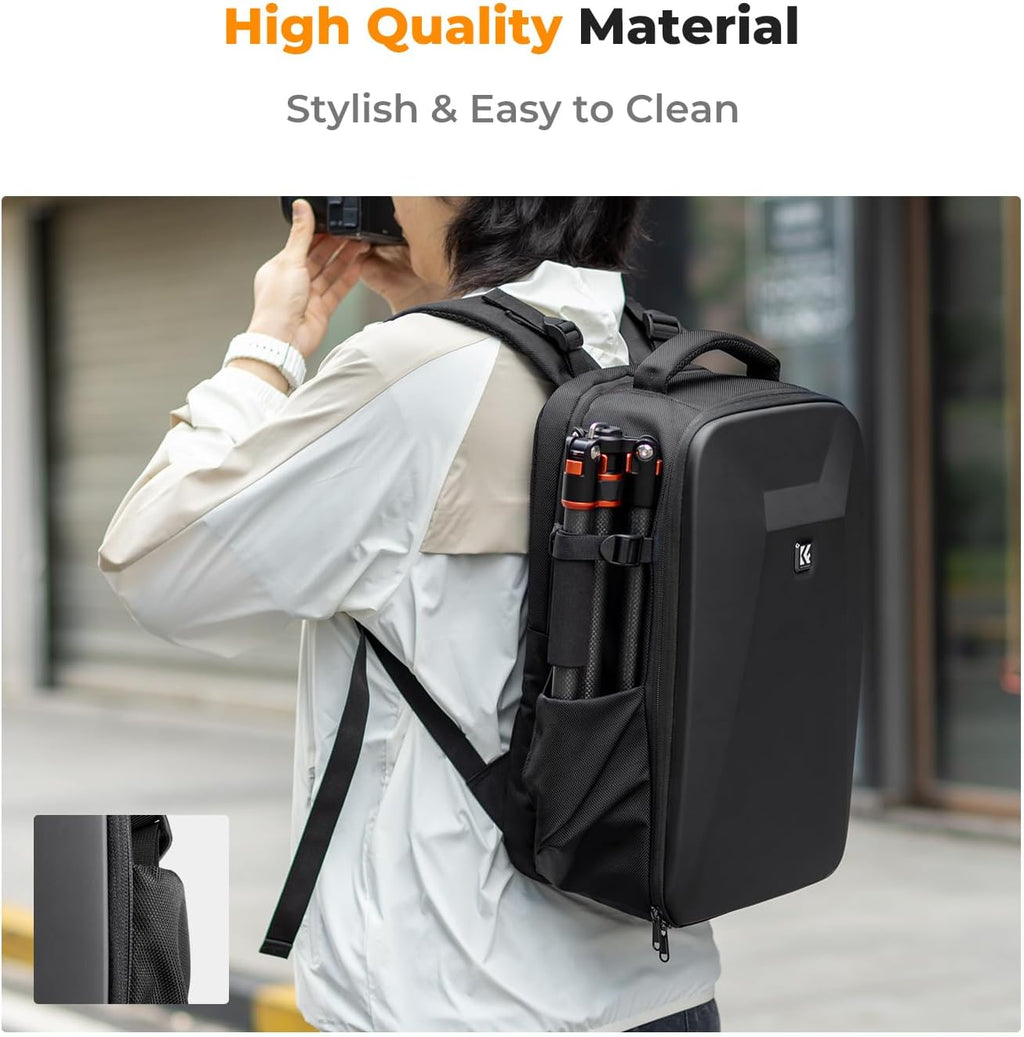 Camera Backpack,Hardshell Photography DSLR Camera Bag | 15-15.6 Inch Laptop Compartment, Waterproof, Hard Shell