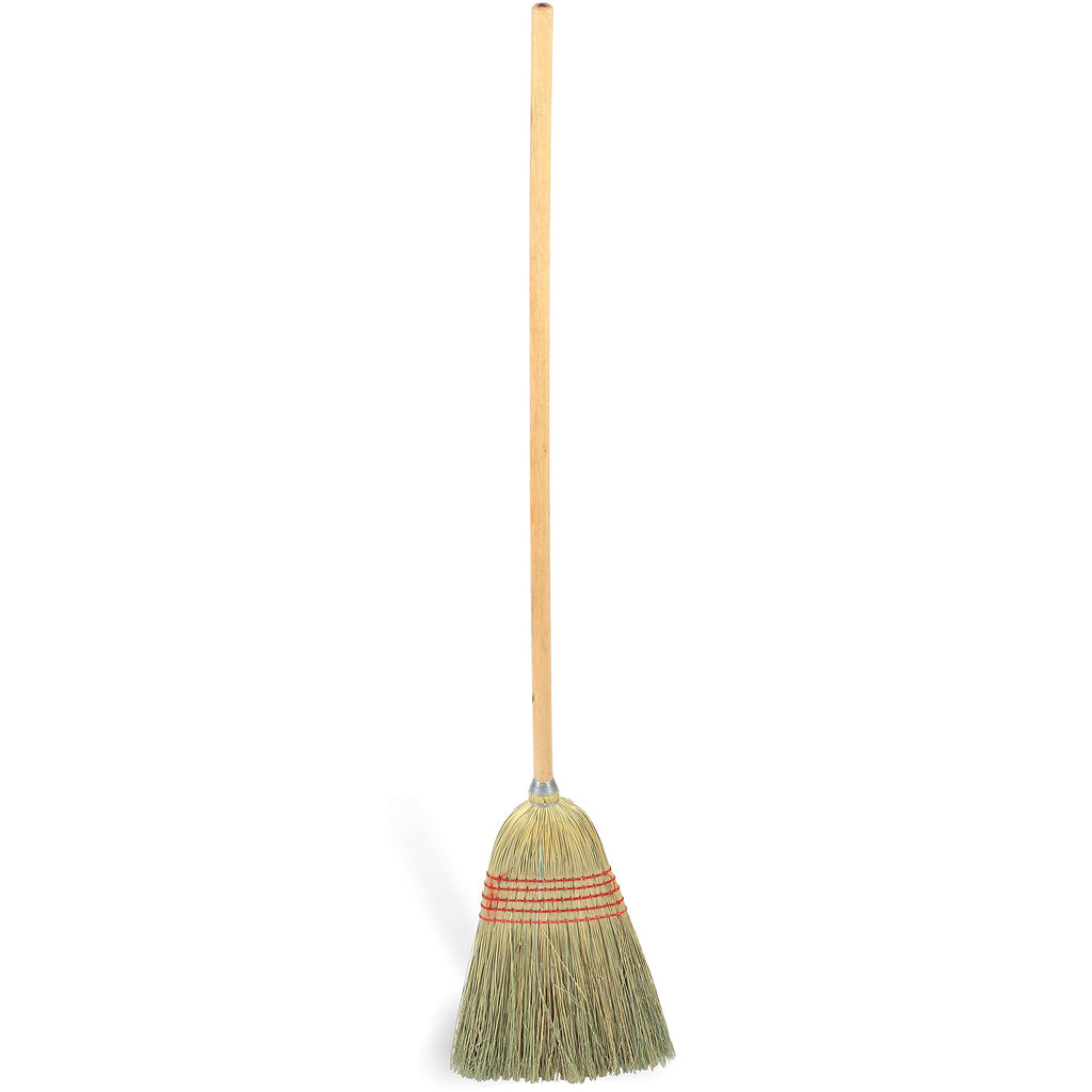 Professional 10 Inch Standard Corn Broom, Natural, Wood Handle