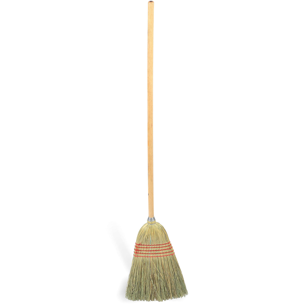 Professional 10 Inch Standard Corn Broom, Natural, Wood Handle