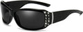Retro Polarized Rhinestones Sunglasses for Women Trendy Shades with UV400 Protection