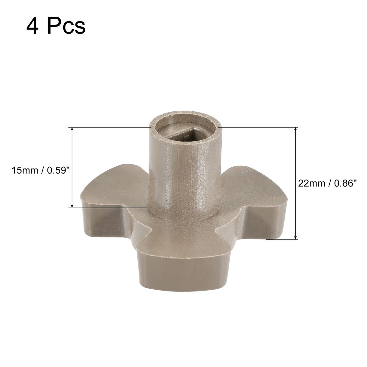 MECCANIXITY Microwave Oven Turntable Roller Support Coupler Shaft Replacement 5mm x 7mm 4 Pcs