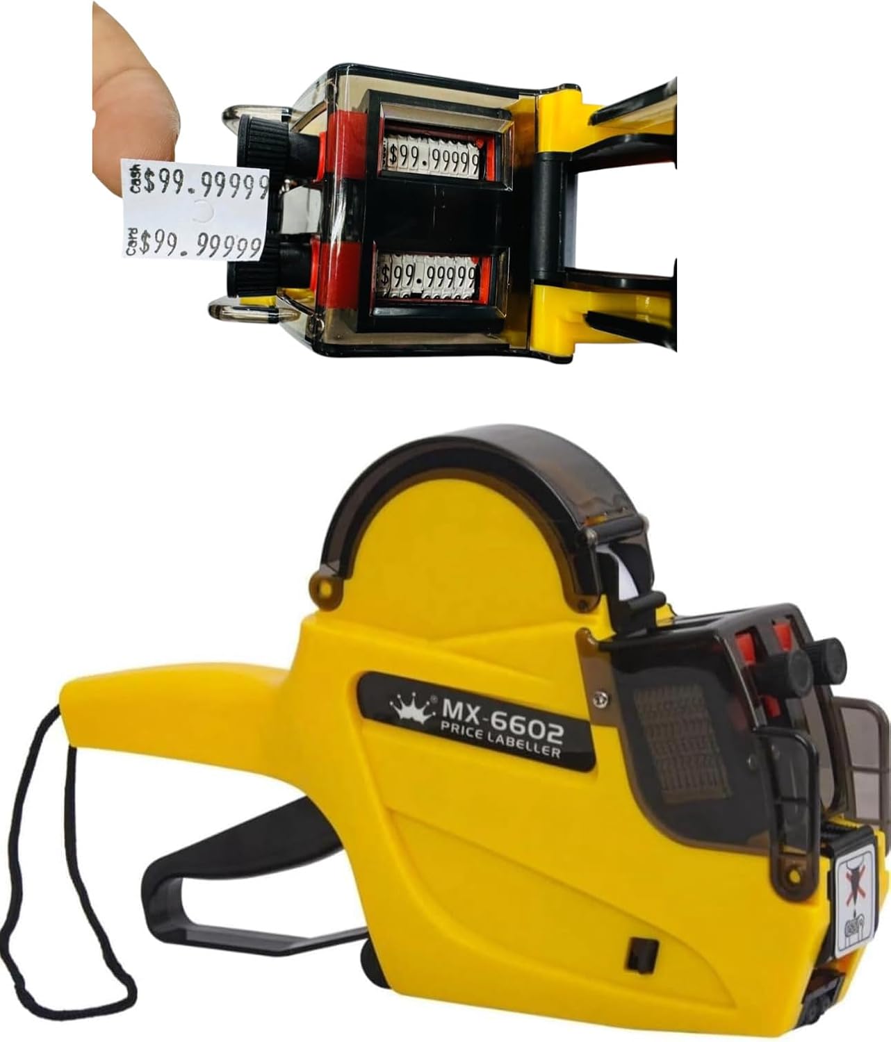 Cash and Credit Card Two-Line Price Gun – Retail Pricing Labeler with Dual Line Printing, Handheld Price Tag Gun for