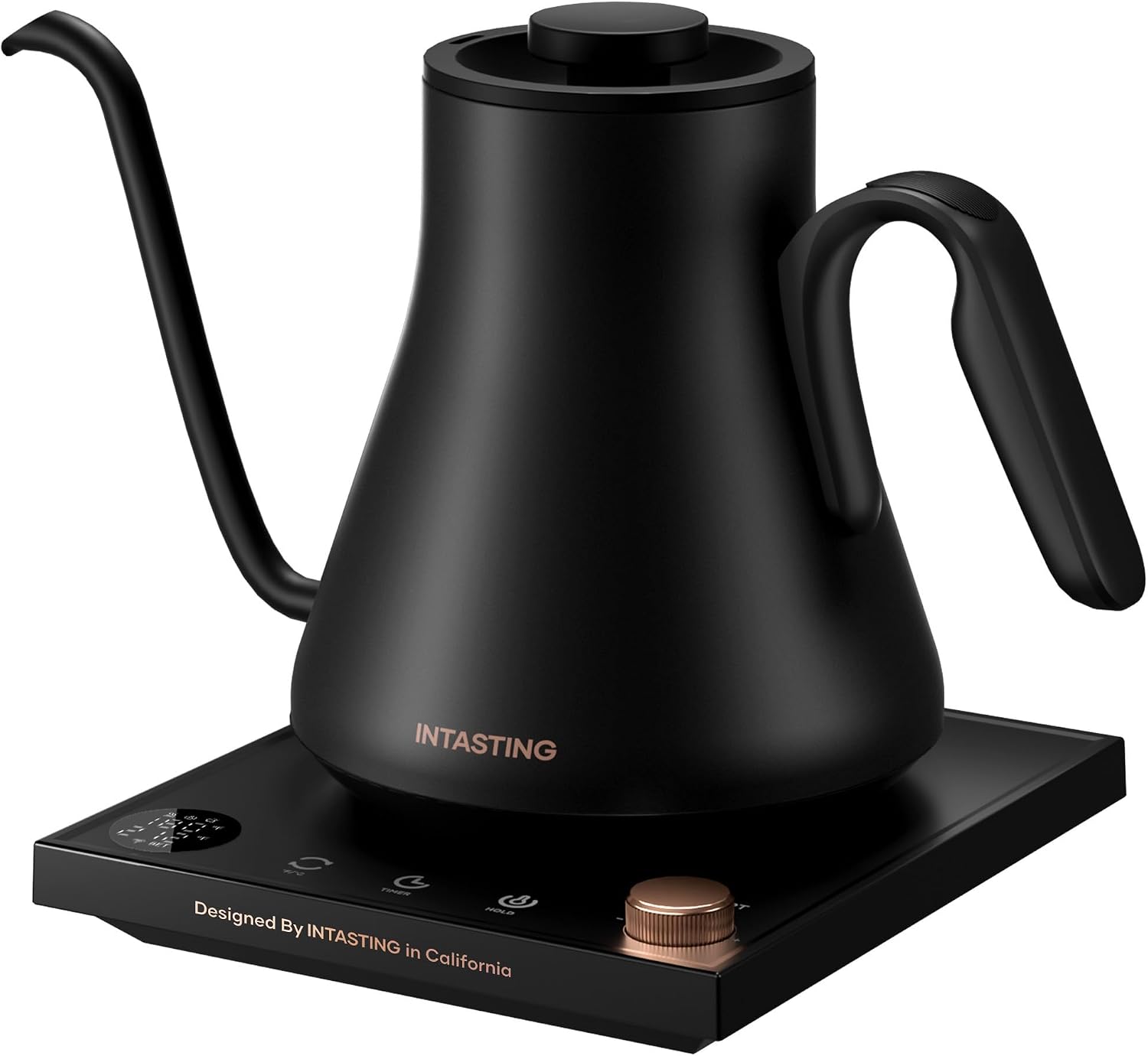 Gooseneck Electric Kettle with 1℉ Temperature Control, 0.9 Liter | Fast Heating, Stainless Steel Interior, for Pour