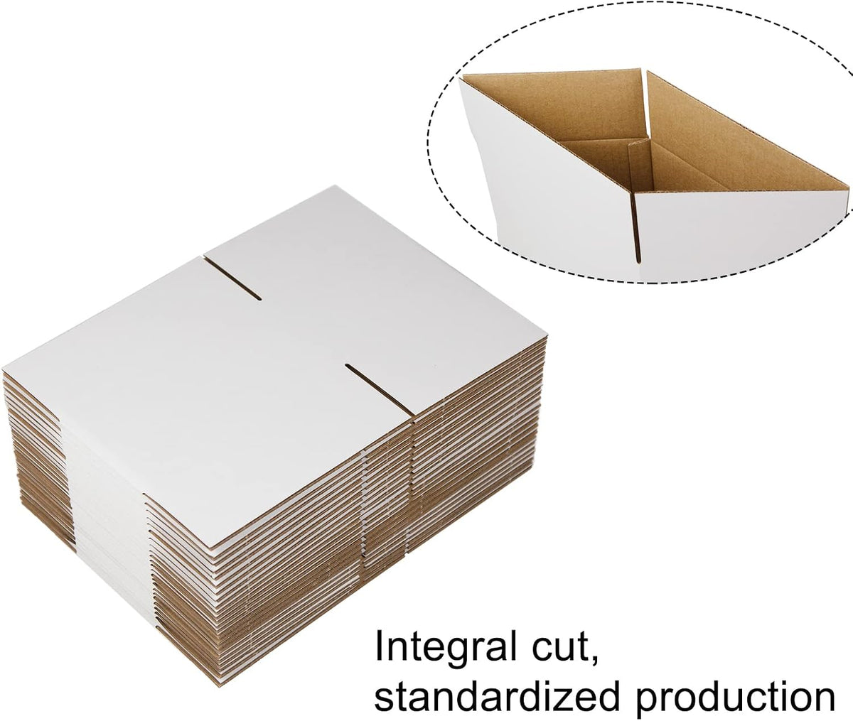 White Shipping Boxes 8x6x4 Inches Small Corrugated Cardboard Boxes, 25 Pack