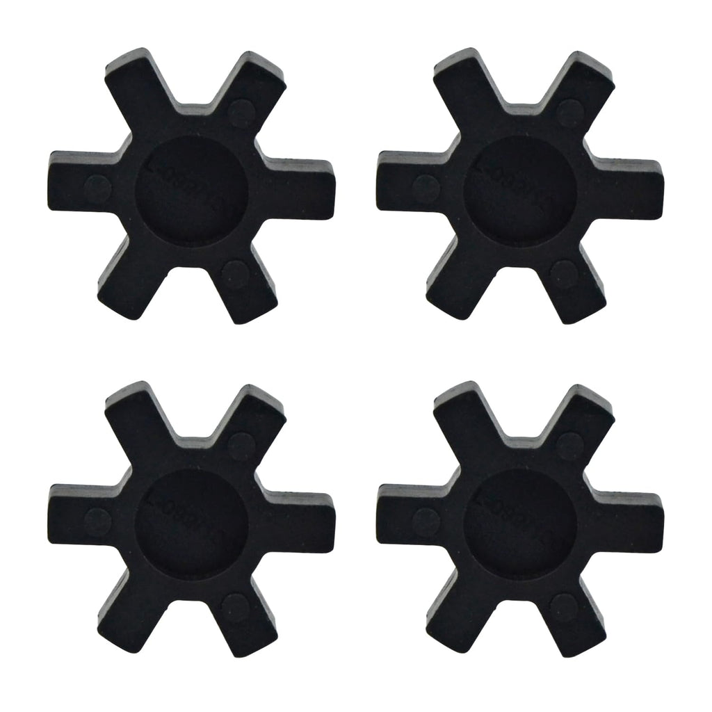 4-Pack L100 NBR Rubber Spider Insert - Solid Center Inserts for L-Jaw Coupler Set, Black (4, L100)