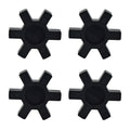 4-Pack L100 NBR Rubber Spider Insert - Solid Center Inserts for L-Jaw Coupler Set, Black (4, L100)