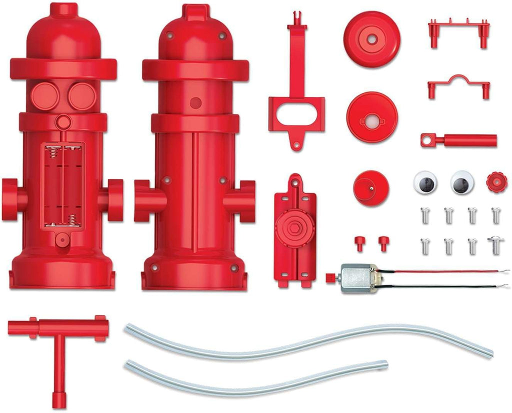 Hydrant Robot Water Pump Kit for Kids Ages 8-12 – DIY Building Set with Motorized Piston, Shoots Water Up to 2