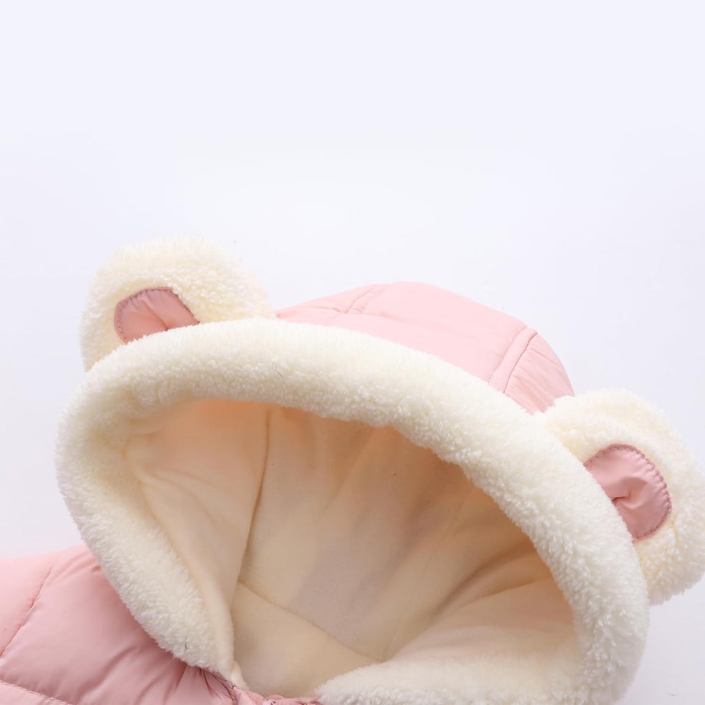 Baby Boys Girls Jumpsuit Fleece Lined Winter Coat 0-24 Months Romper Snowsuit Outwear