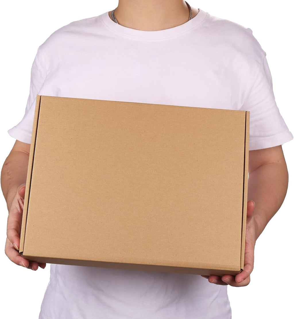 13x10x2 inch Cardboard Shipping Box, Set of 6 Mailer Boxes, Brown