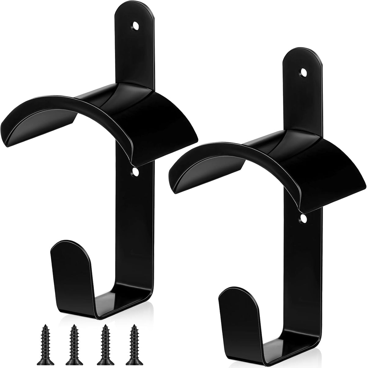 Horse Bridle Rack Wall Mount Black Metal Bridle Holder with Hook and Screws Bracket for Horse Barn Tack Room Stall