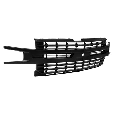MATTE Matte Black Front Grille Compatible with 2019 2020 2021 2022 Chevrolet Silverado 1500