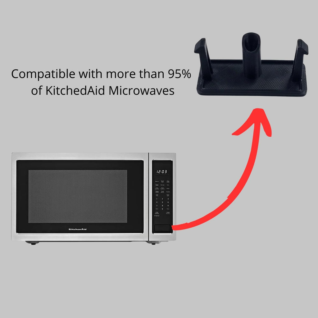 EMALPE Microwave Button Replacement for KitchenAid/Whirlpool Models, Rectangular Door Eject Button (Black)