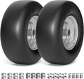 13x6.50-6 Flat Free Lawn Mower Tire and Wheel for Zero Turn Mower | Universal 3/4", 5/8", 1/2" Bearings, 500Lbs Load