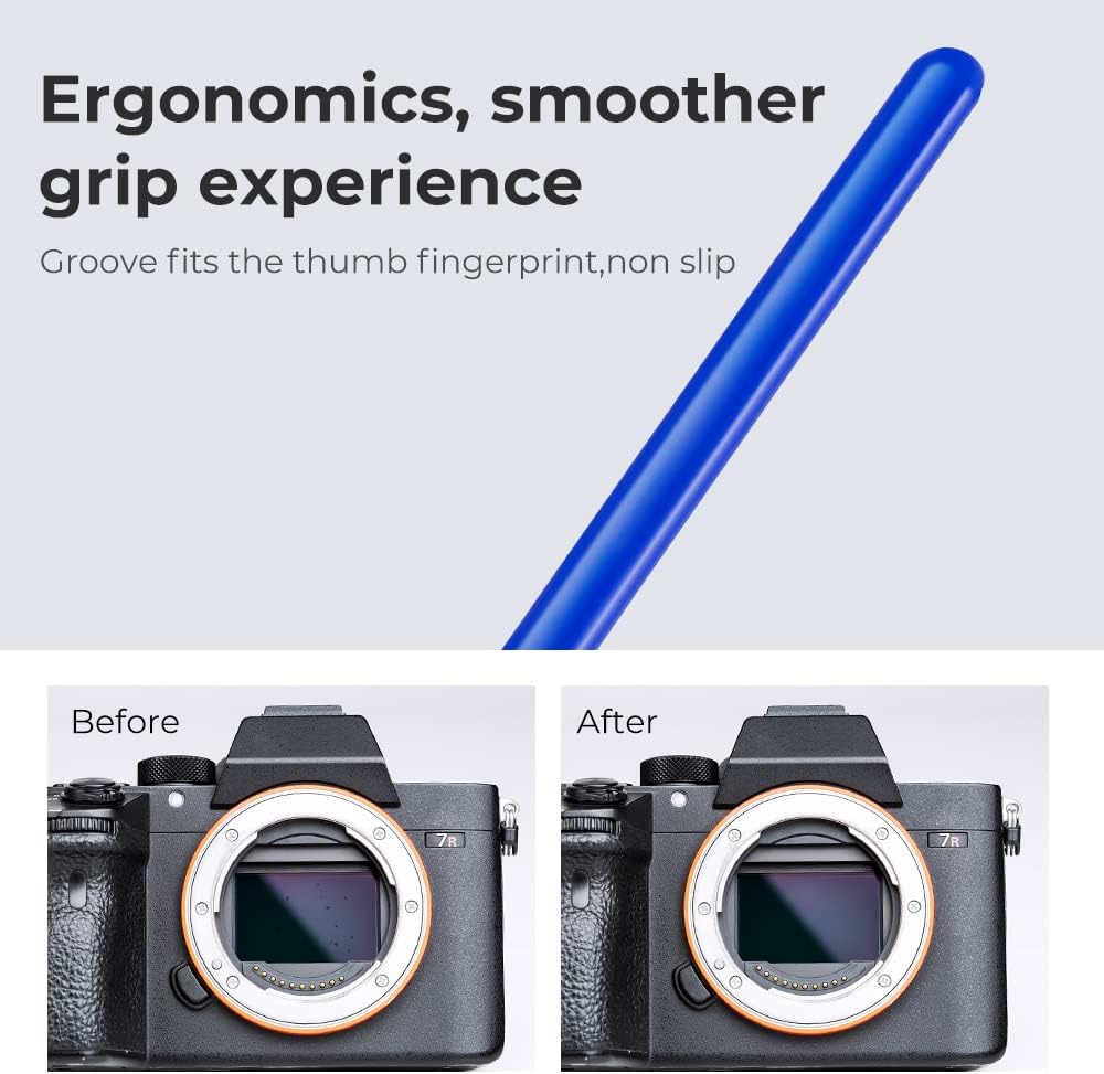 Camera Lens Cleaning Kit - 15ml Sensor Cleaner, Lens Pen Brush, Air Blower, Microfiber Cleaning Cloths & Full-Frame