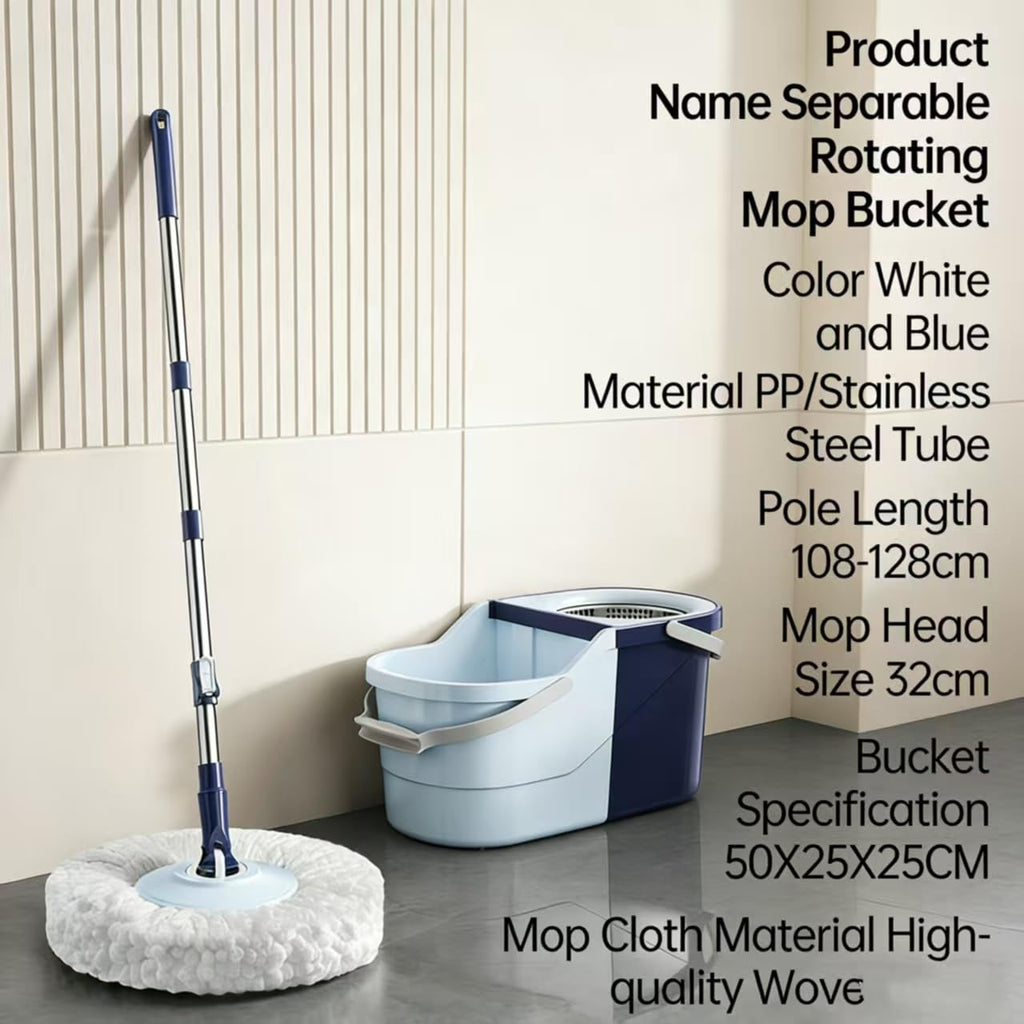 Spin Mop and Bucket Set with 4 Mop Heads