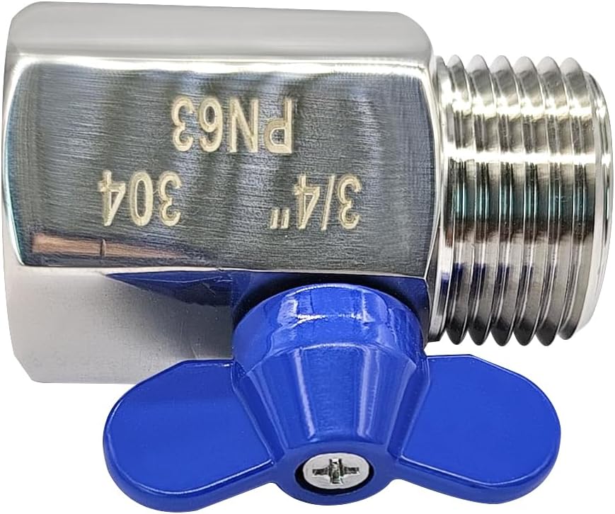 Beduan Stainless Steel 3/4" Shut Off Valve GHT Thread Garden Hose 2 PCS