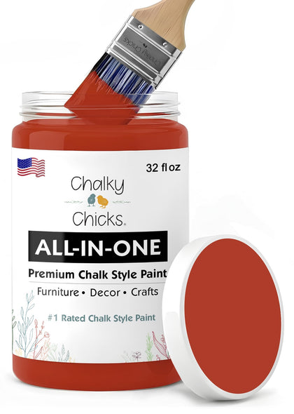 Emmy's Red 32 Fl Oz Chalk Paint for Furniture All in One