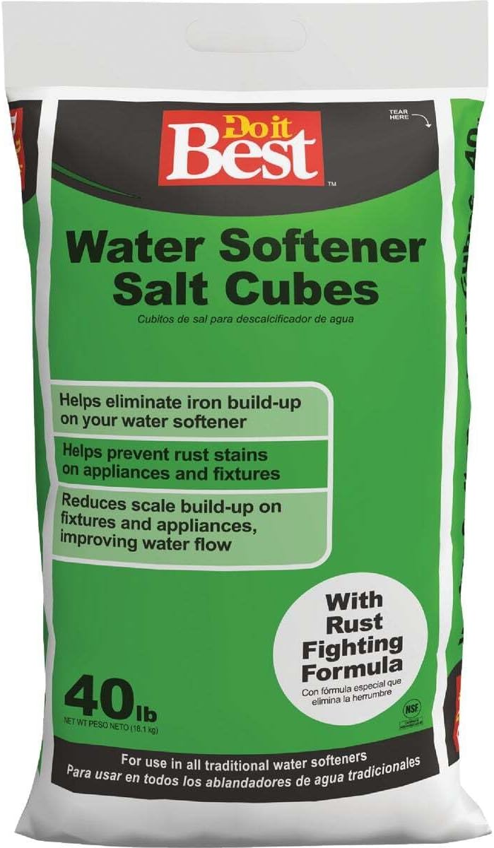 Do it Best 766436 40 Lb. Water Softener Salt Cubes with Rust Remover