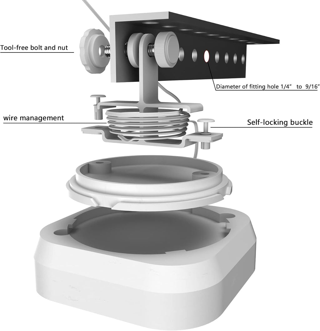 No-Drill Mount for Chamberlain Smart Garage Control MYQ-G0401-ES | Damage-Free Mount , Heavy Metal Material